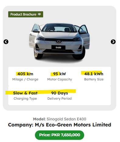 E400 Electric Car 2026