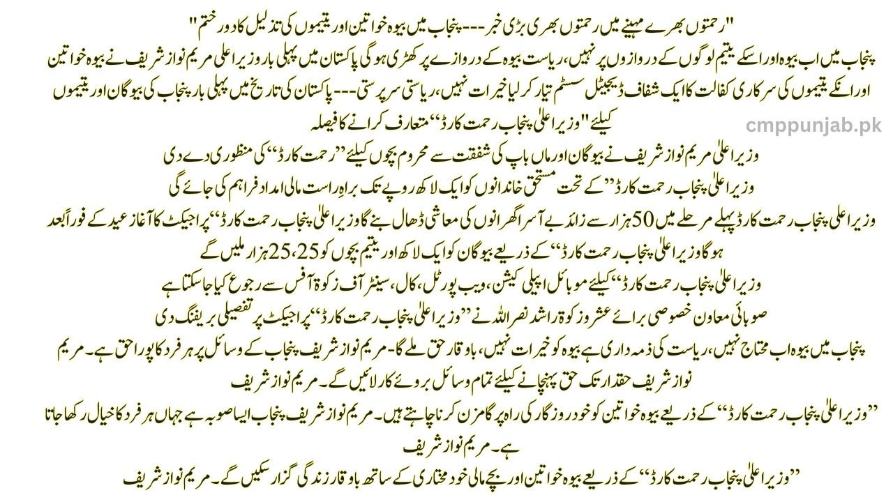 How to Apply for Financial Assistance under "Maryam Ko Batain" Program